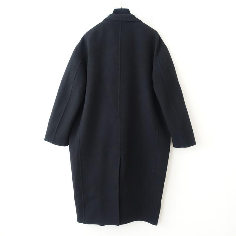 セリーヌ CELINE *エッグクロンビーカシミヤコート*40アウター黒