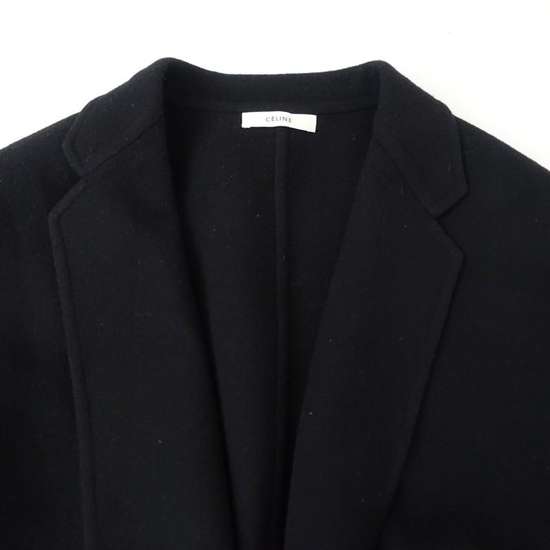 セリーヌ CELINE *エッグクロンビーカシミヤコート*40アウター黒