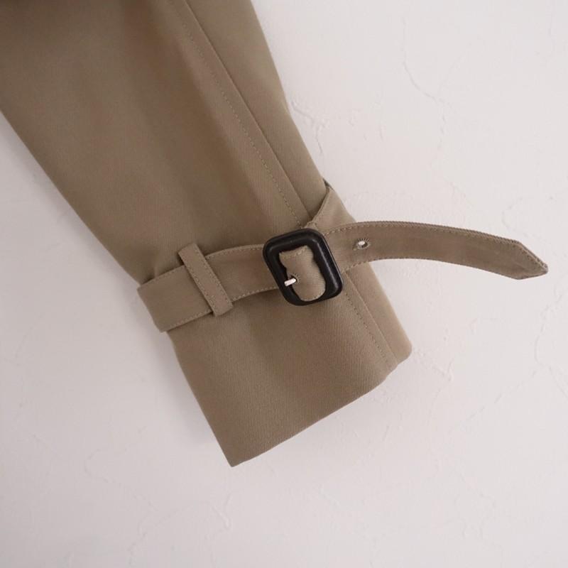 セリーヌ CELINE *トレンチコート*38ウールコットンベージュアウターダブルブレストジャケット毛綿(jk1-2602-264)【61C62a】の画像