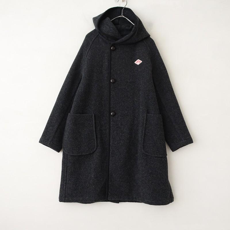 Danton（ダントン） *ウールモッサコート*34フーデッドジャケット毛混