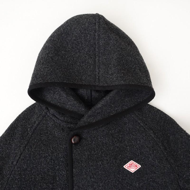 Danton（ダントン） *ウールモッサコート*34フーデッドジャケット毛混