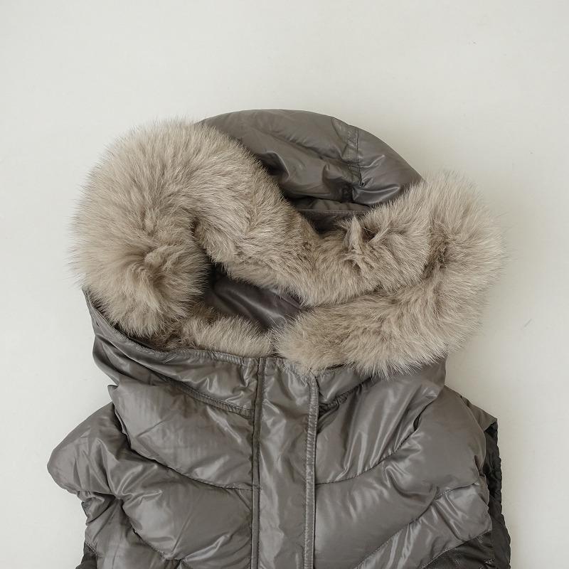 YETI（イエティ） *リアルファーフーディロングダウンベスト*42