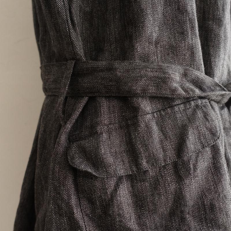 toujours★トゥジュー リネンローブコート TOUJOURS トゥジュー *リネンローブコート*麻ライトデニムラップ