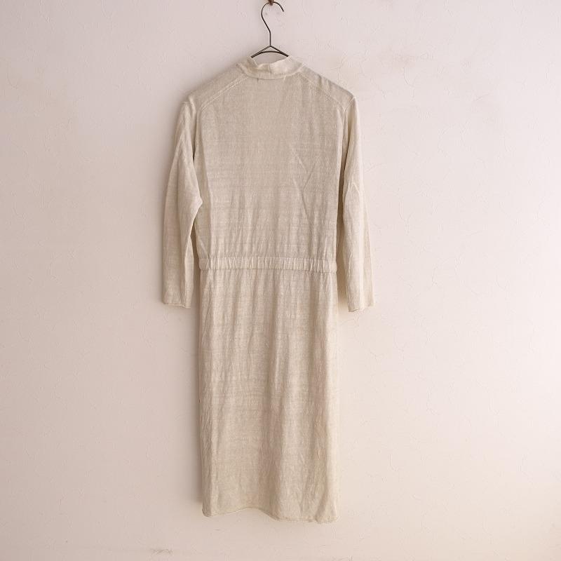 evam eva（エヴァムエヴァ） *リネンニットドローストリングローブ*麻