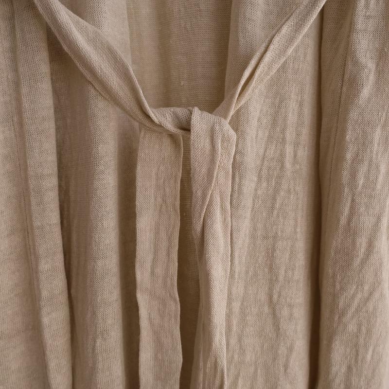 未使用　evam eva コットンリネンドロップポケットローブ　カーディガン evam eva(エヴァム エヴァ) コットンリネン ドロップポケット