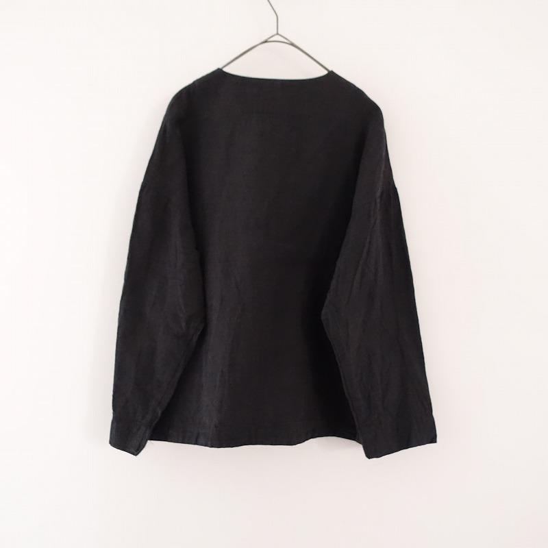 YAMMA //ヤンマ産業 *会津木綿ダボ袖ジャケットロング丈*コットン墨黒