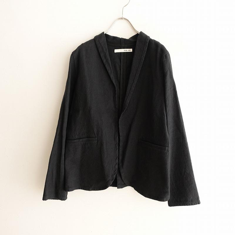 【美品】evam eva リネンジャケット evam eva //エヴァムエヴァ eva*リネンコットンボタンレス