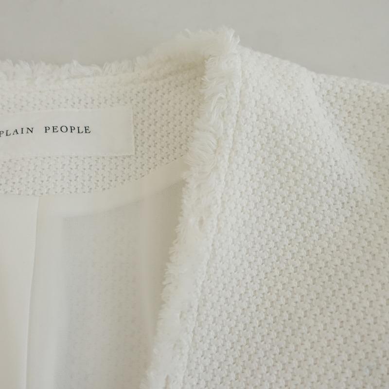 PLAIN PEOPLE プレインピープル *フリンジボタンレスジャケット PLAIN PEOPLE プレインピープル *フリンジボタンレスジャケット