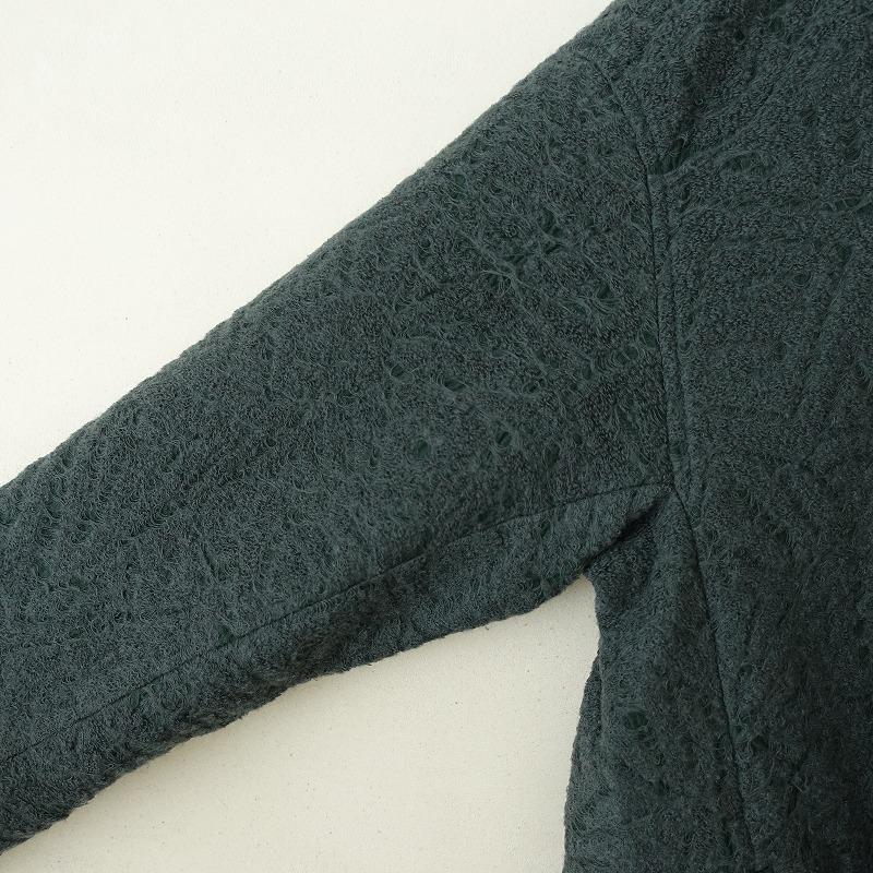 イオコムイオ io comme *ハイネックコクーンフリルコート*38モス