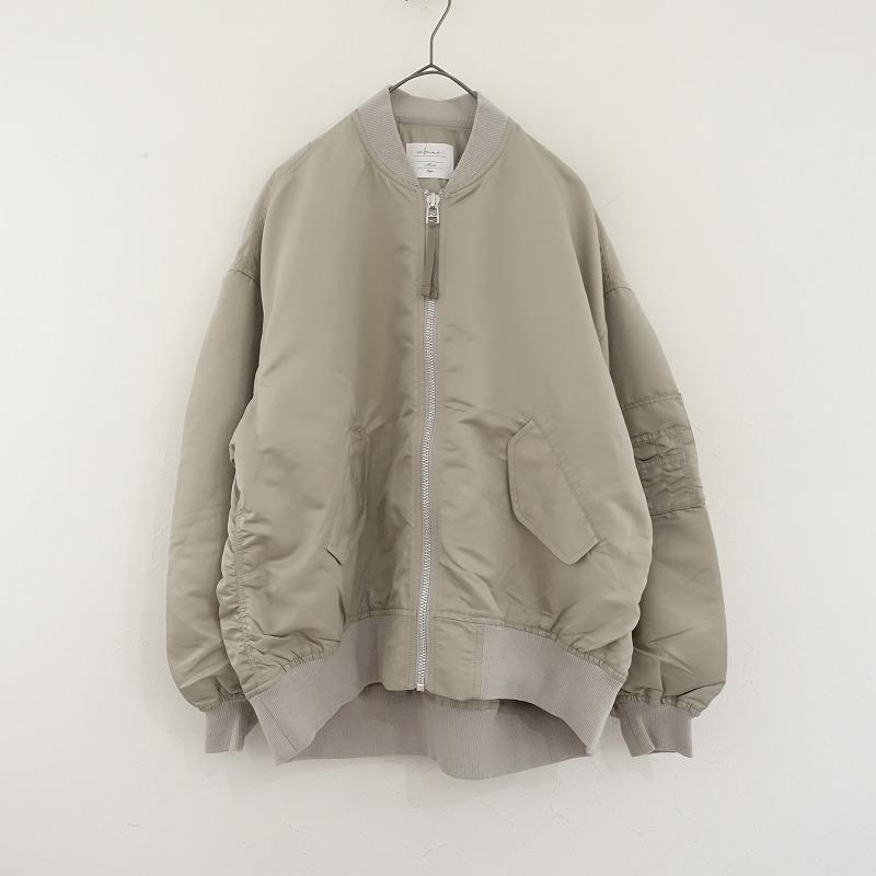Cafune 【美品/定価2万】カフネ cafune *MA-1 ブルゾン*38グレー 