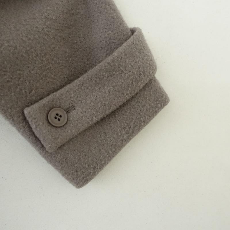 【定価7.9万】エヴァムエヴァ evam eva *wool angora tailored coat*1ダークグレー起毛1ボタンコクーン裏地 ...
