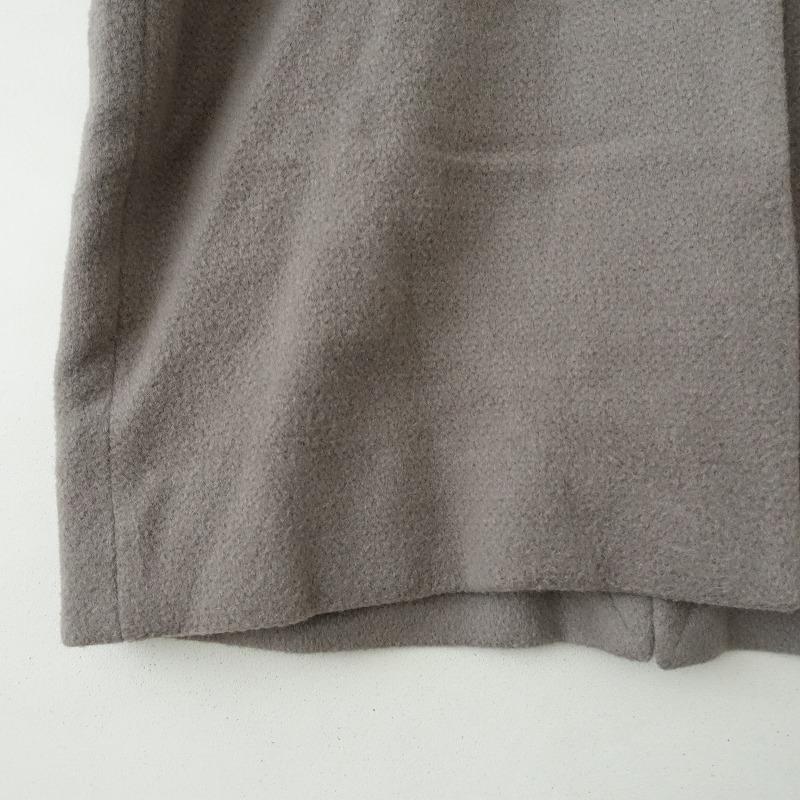 evam eva 【定価7.9万】エヴァムエヴァ *wool angora tailored coat*1ダークグレー起毛1ボタンコクーン裏地 ...