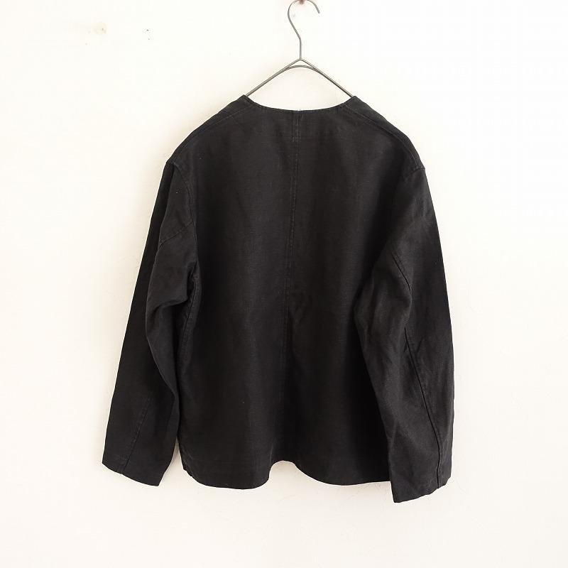 H.【MORRIS & SONS】カラーレスジャケット Morris & Sons（モリスアンドサンズ） *リネンカラーレスジャケット*0