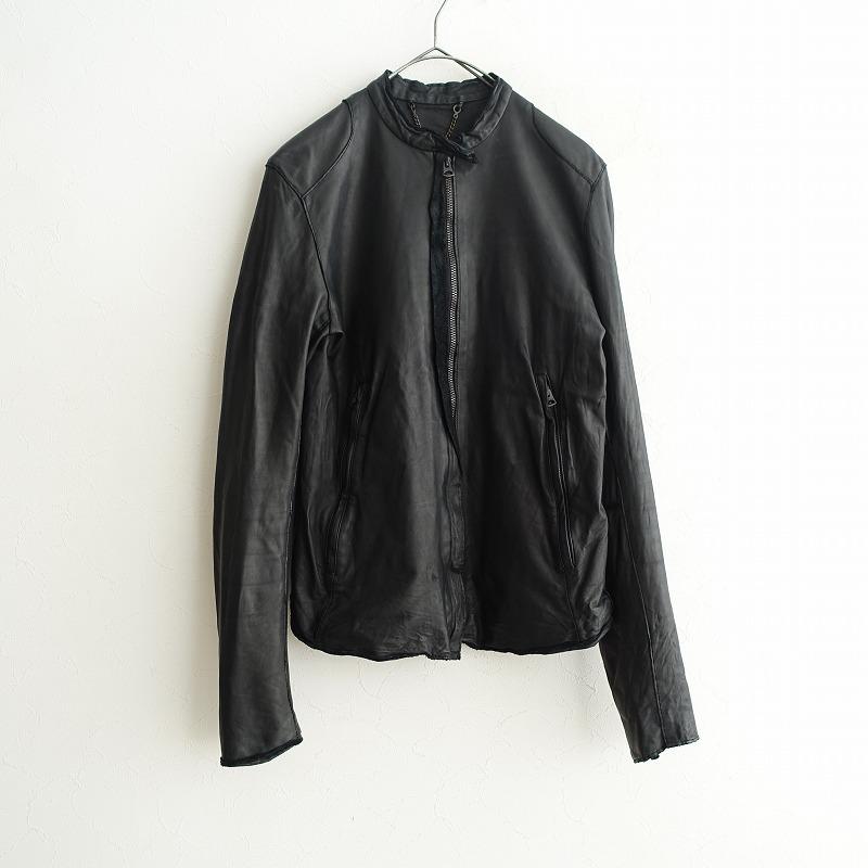 Sisii シシ　シングルライダース　レザー　ジャケット 黒 sisii（シシ） *シングルライダースレザージャケット*ブラック牛革