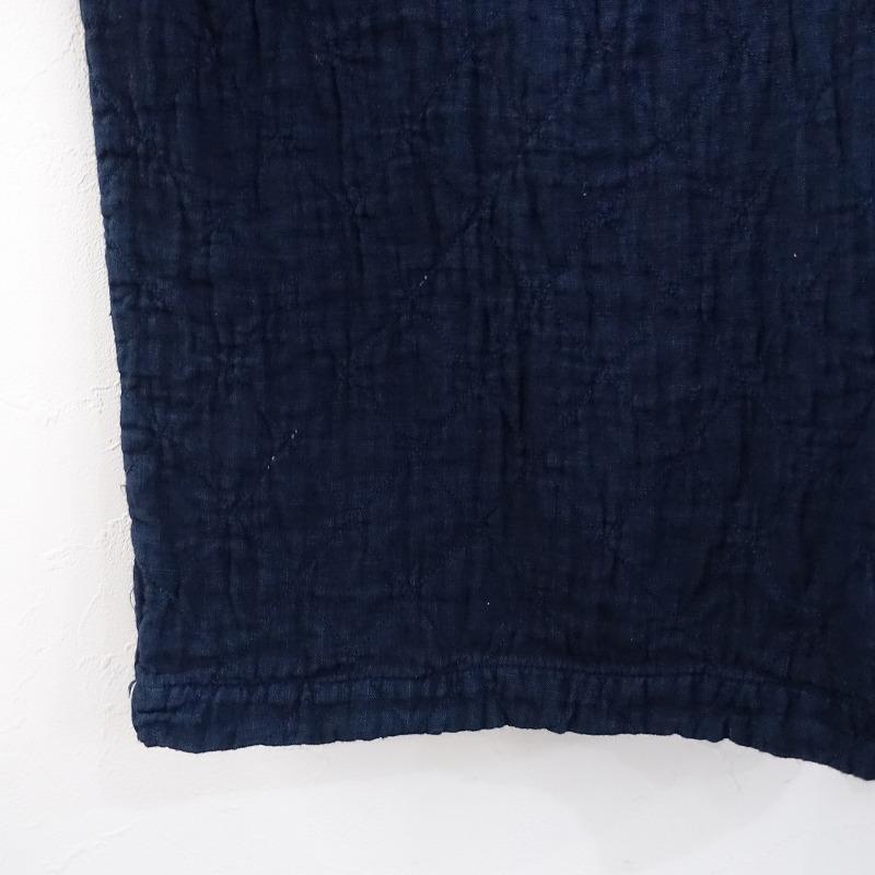 maison de soil インディゴ　リネン　キルティングジャケット maison de soil インディゴ リネン キルティングジャケット