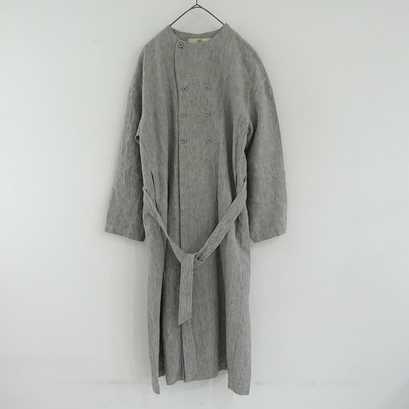 nest Robe（ネストローブ） *ダブルボタンベルテッドリネンコート