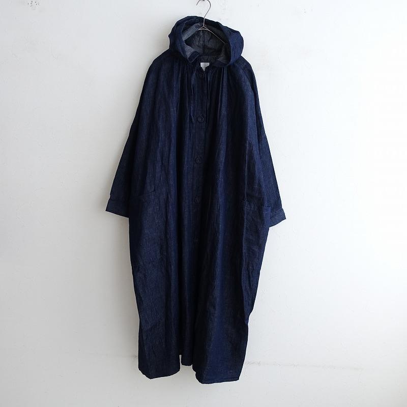 Gauze#（ガーゼ） *コットンリネンダンガリーフーディオーバーサイズ 
