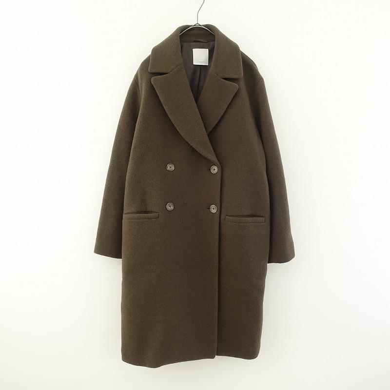 Phlannel フランネル *ダブルブレストオーバーコート*1ブラウンカーキ