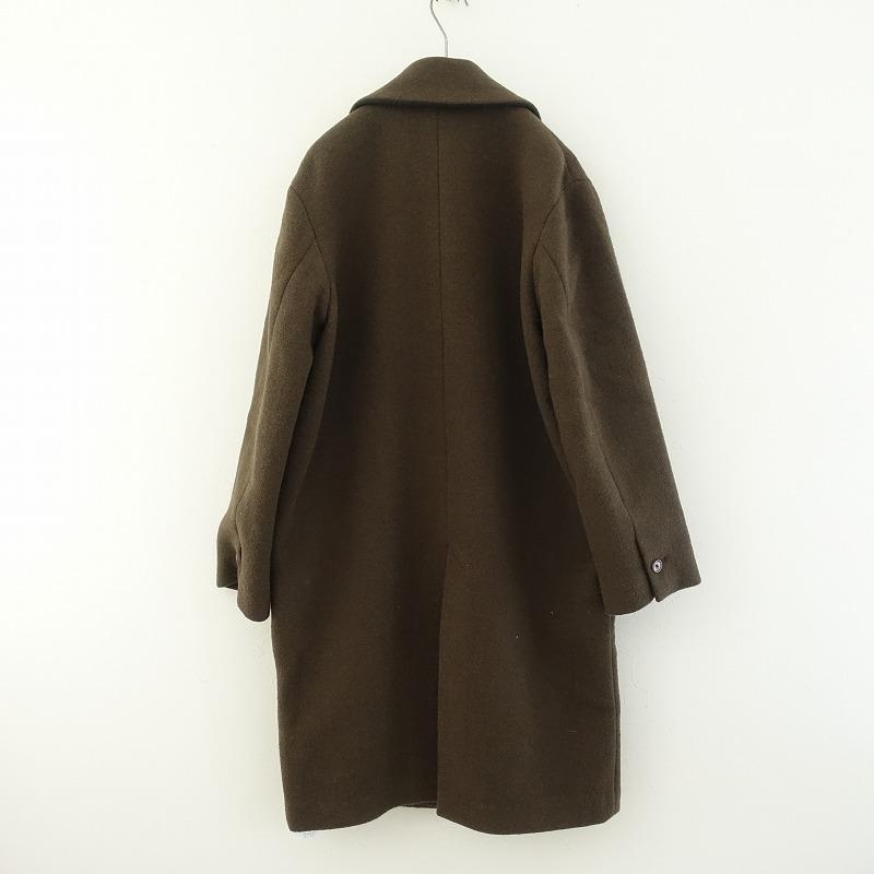 Phlannel フランネル *ダブルブレストオーバーコート*1ブラウンカーキ