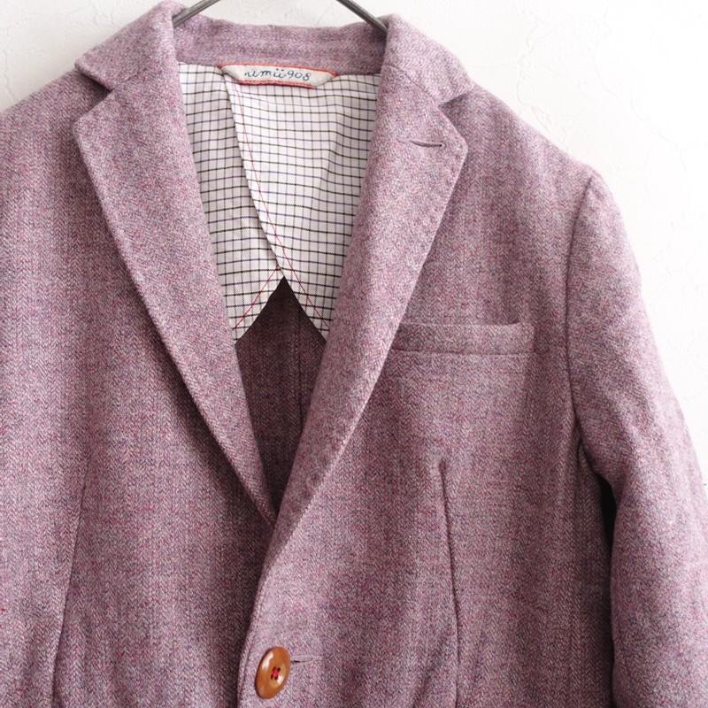 【45rpm】umii908高級ウールテーラージャケット 45アールピーエム 45rpm Umii908 *ウールテーラードカラージャケット
