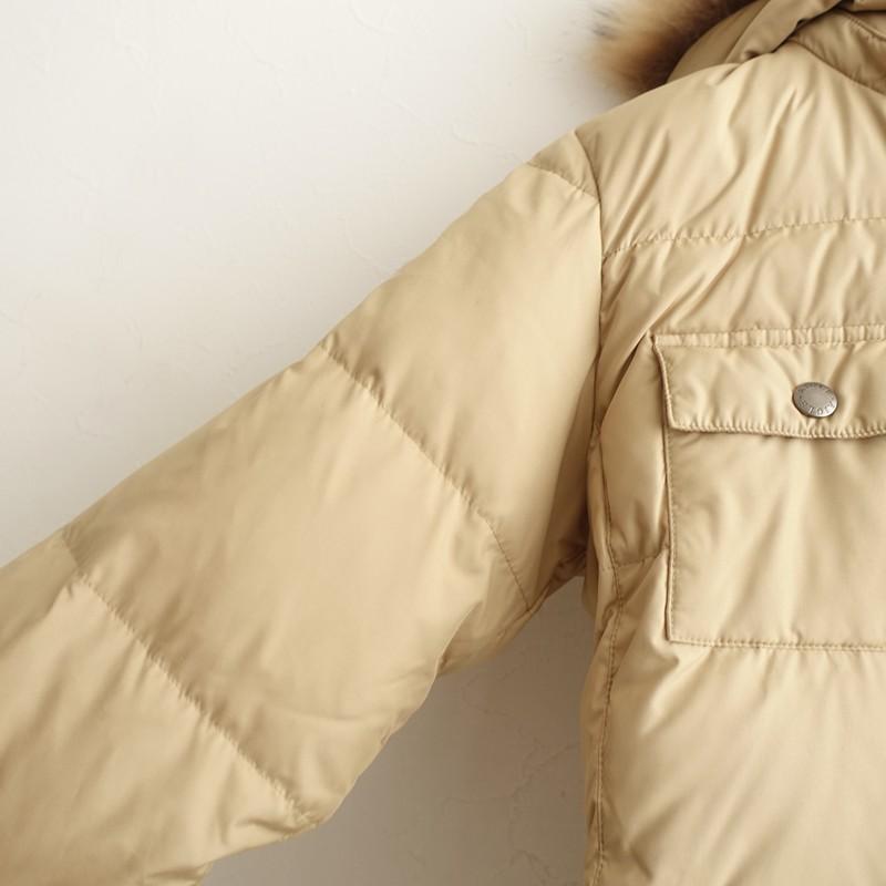 シアージュ ダウンジャケット フード付き ベージュ 変形 個性派 日本製 R Java ダウンコート ダウンジャケット 「JaVaジャバコラボ」ボリューム