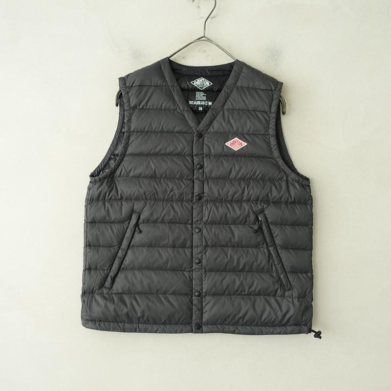 Danton（ダントン） *インナーダウンベスト*36ナイロンVネックスナップ