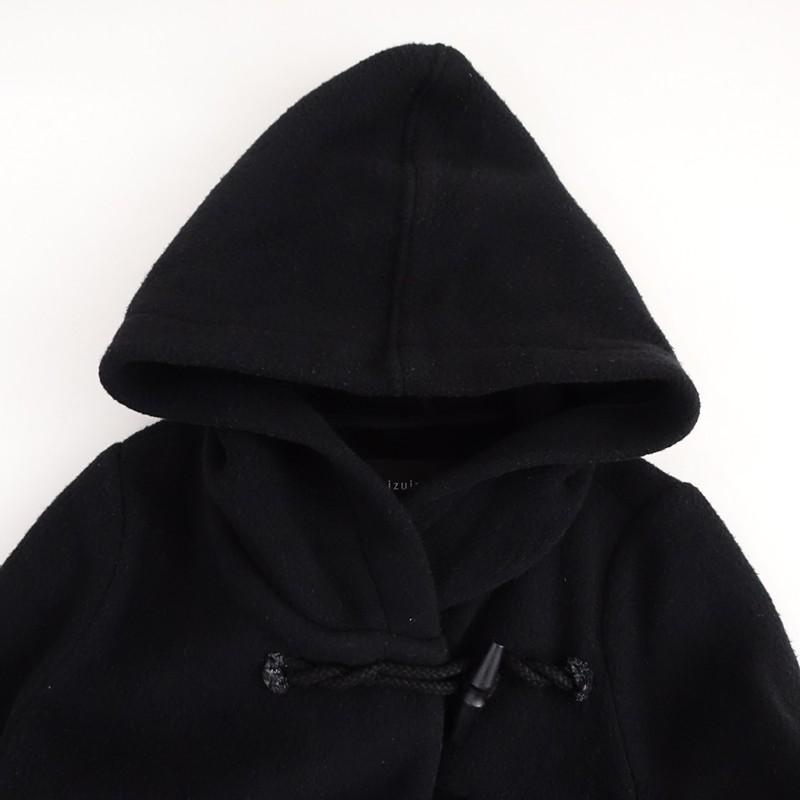 ミズイロインド mizuiro-ind *ウールAラインダッフルコート*ブラック