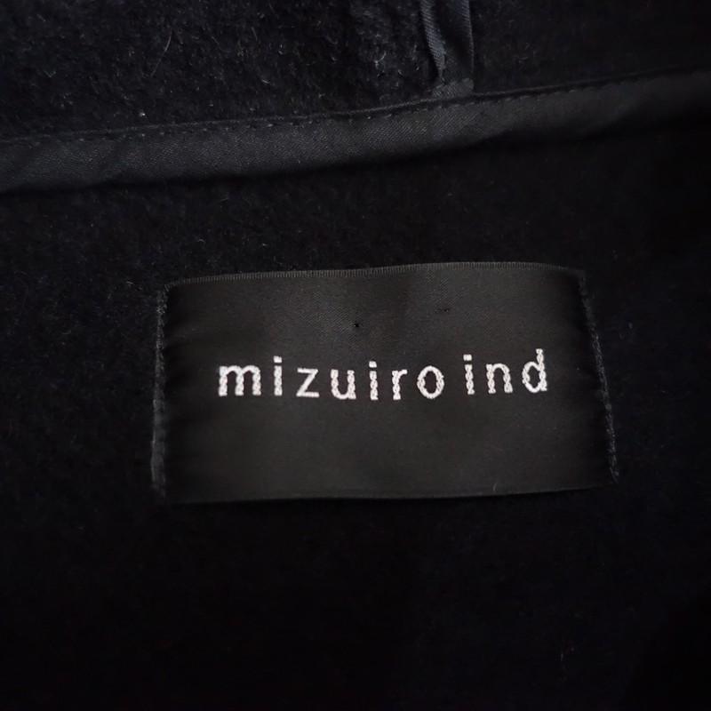 ミズイロインド mizuiro-ind *ウールAラインダッフルコート*ブラック