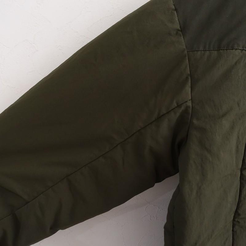 ジョンブル Johnbull *ノーカラー切替えダブルジッパーダウンコート*M