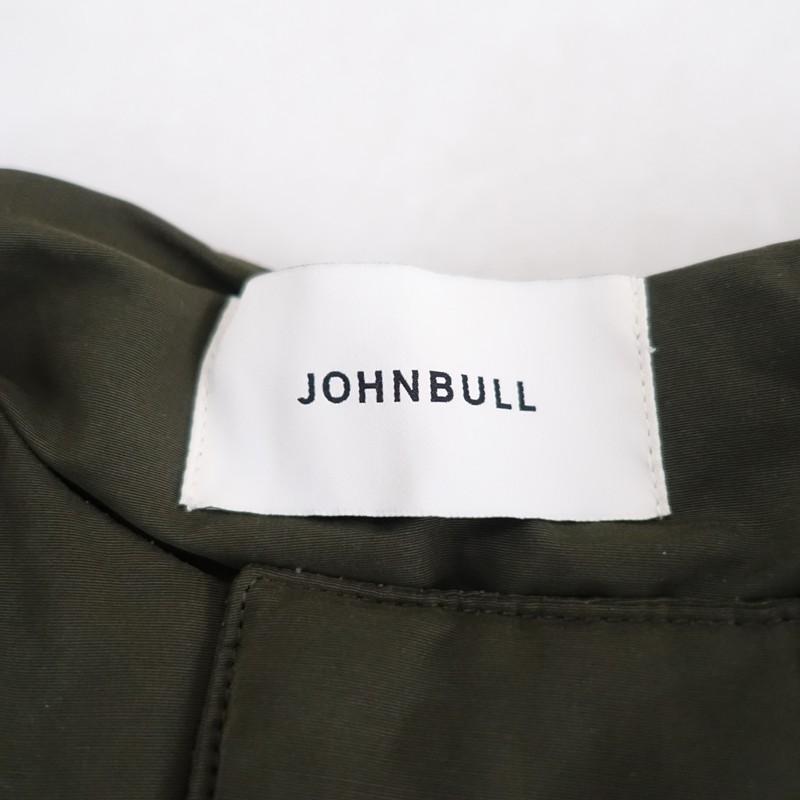 ジョンブル Johnbull *ノーカラー切替えダブルジッパーダウンコート*M 