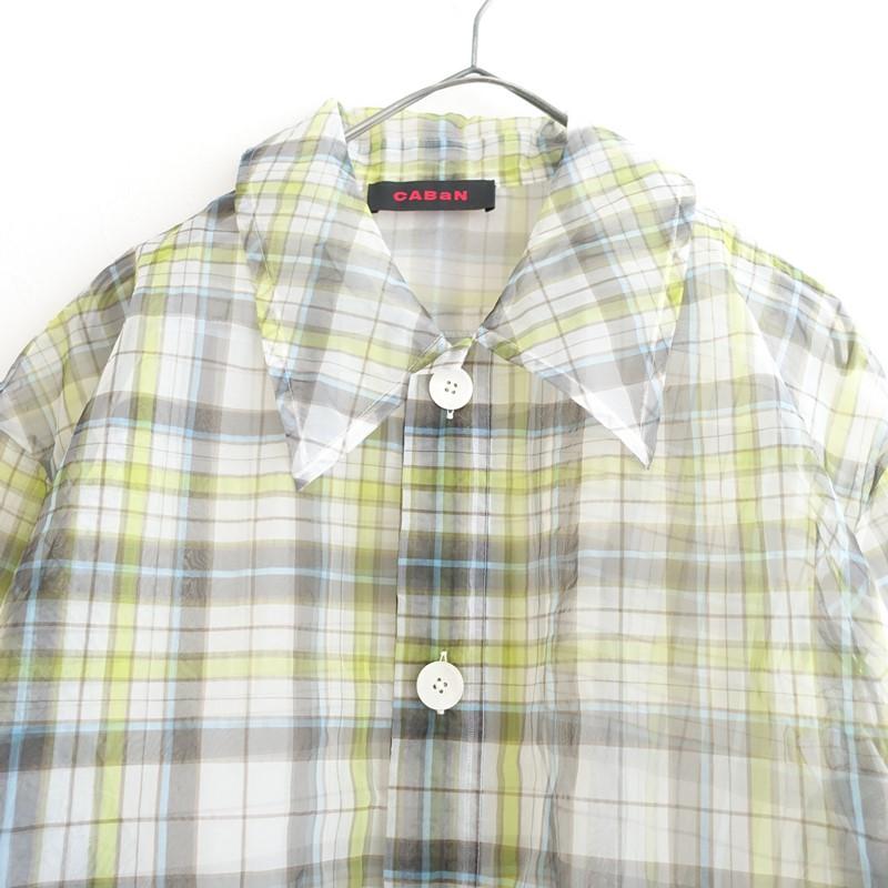 定価6.9万】キャバン Caban *ナイロンオーガンジーチェックプリント 