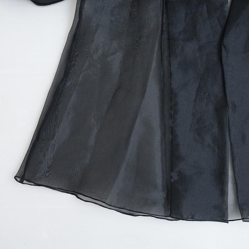タダシショージ TADASHI SHOJI PETITE *オーガンジーシースルーロング