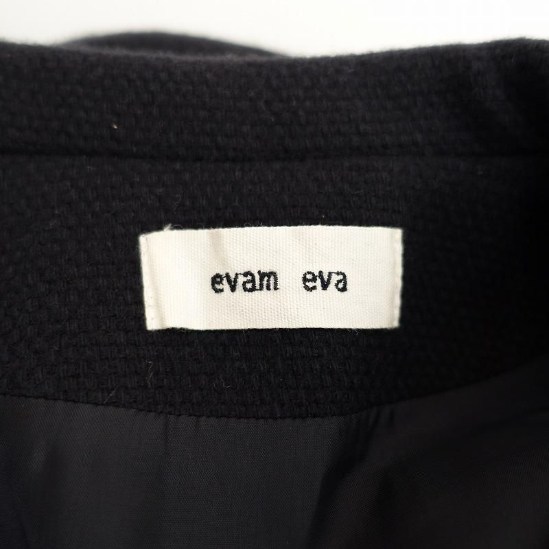 //エヴァムエヴァ evam eva *ショールカラーコート*1ウール毛ブラックロング羽織アウター上着(jk25-2310-102)【72J32】｜drop-kaitori｜07