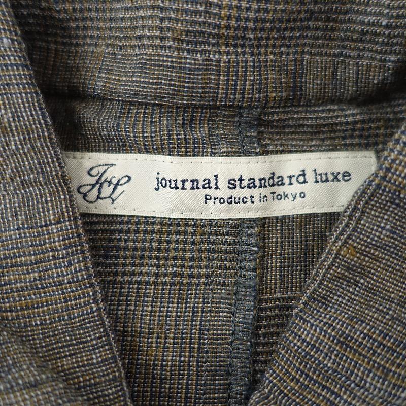 ジャーナルスタンダードラックス　グレンチェックリネン コモドジャケット 定価3万】ジャーナルスタンダード ラックス*グレンチェック