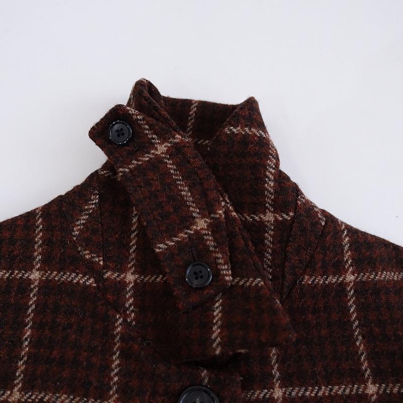 //【定価13.2万】マーガレットハウエル×ハリスツイード MARGARET HOWELL×Harris Tweed *チェックコート*2(jk25-2401-80)【72A42】｜drop-kaitori｜07