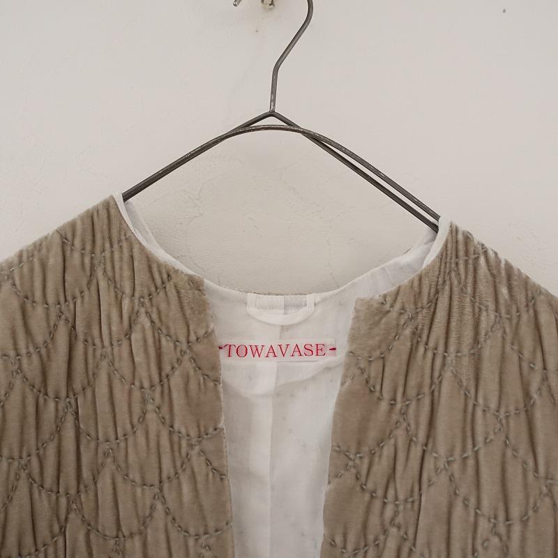 【定価13.7万】トワヴァーズ TOWAVASE *Permanent ベルベットハンドキルトローブ*Fグレー羽織コート上着(jk25-2404-202)【01E42】｜drop-kaitori｜05