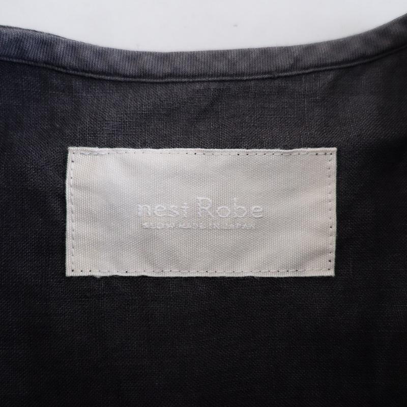 nest Robe 【定価2万】ネストローブ *硫化染めリネンシャツ nest Robe 【定価2万】ネストローブ *硫化染めリネンシャツ