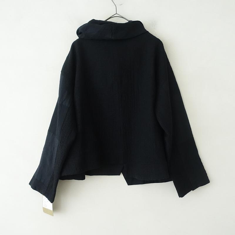 定価5.3万】メフウ 芽風 *ウールコットン混デザインジャケット*38毛綿 