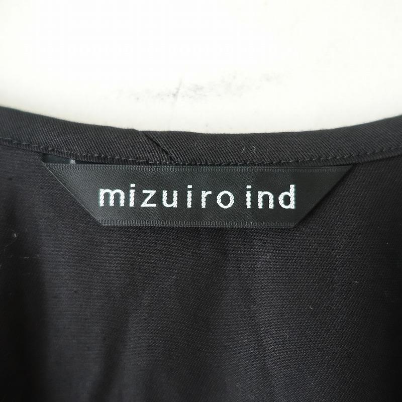 ミズイロインド mizuiro-ind *コットンロング羽織コート*綿ブラック黒