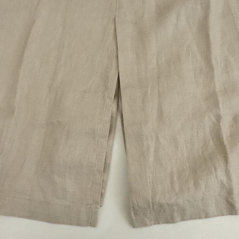 evam eva エヴァムエヴァ *リネンコート*2麻ツイルグレー