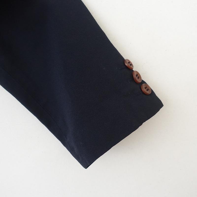 B17023 トリココムデギャルソン セーフティピン縮絨丸襟ジャケット 黒 M トリココムデギャルソンtricot COMME des GARCONS ウール縮絨