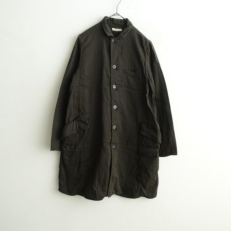 Babaghuri ババグーリ *コットンツイルコート*M綿チャコール羽織ロング