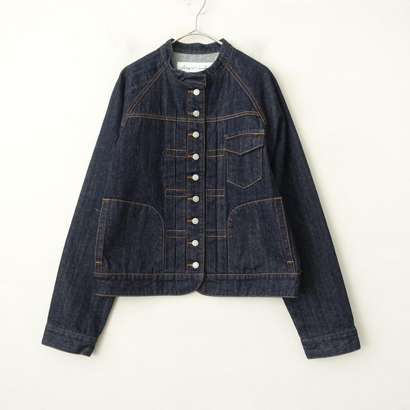【美品】si-si-si comfort スタンドカラーデニムジャケット 38 Si-Si-Si（スースースー） 【定価2.6万】スースースーコンフォート si