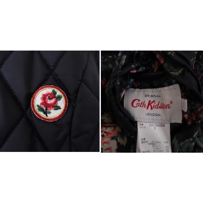 キャスキッドソン Cath Kidston *フード付きリバーシブルダウンコート