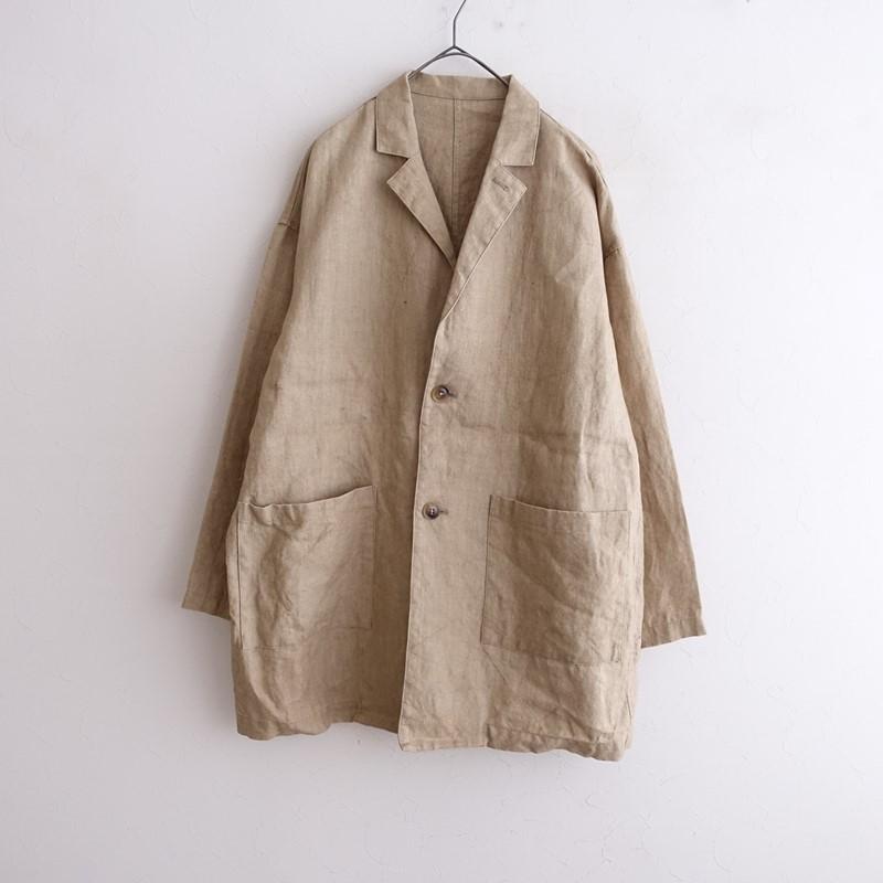 kagure（かぐれ） リネン テーラードジャケット 麻 グレージュ サイズF 楽天市場】リネンテーラードジャケット／かぐれ（kagure） : 丸井