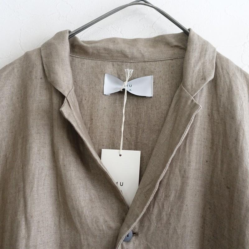 美品/定価2.4万】ムヤ MUYA *リネンコート*2麻ブラウン茶ロング羽織