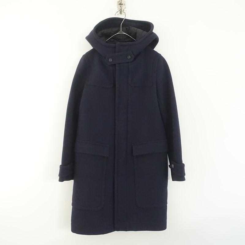 THE RERACS（ザ リラクス） *フード付きウールコート*1毛中綿ネイビー