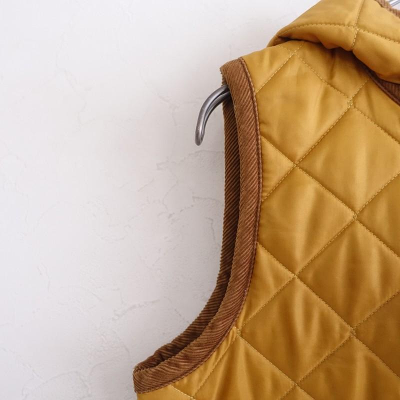 LAVENHAM（ラベンハム） *リバーシブルフード付きキルティングベスト