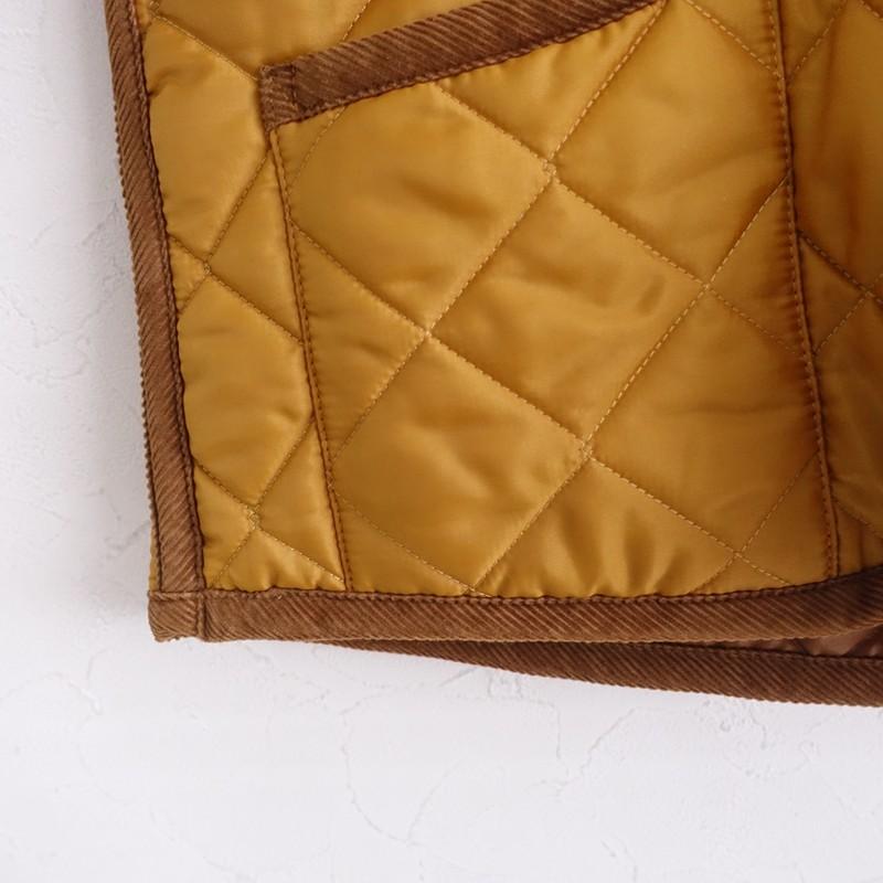 LAVENHAM（ラベンハム） *リバーシブルフード付きキルティングベスト