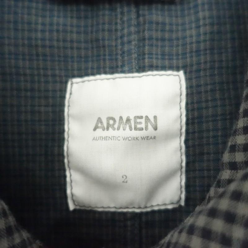 ARMEN（アーメン） *コットンギンガムチェックシャツジャケット*2綿 